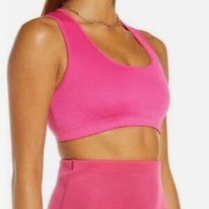 NWT Sammy B‎ Size S Pink Racerback Cropped Workout Top